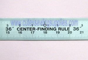 36' CENTER FINDING ALUMINUM RULER 36' X 1-3/4' RULE - Cutex Sewing Supplies