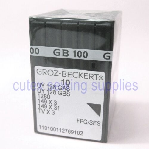 Ckpsms Groz-Beckert 100 Aghi Per Macchina Cucire UYX128GAS 12/80 In Scatola Trasparente
