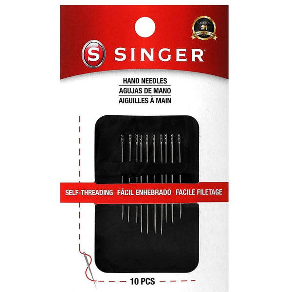 Singer SelfThreading Hand Sewing Needles 00280, Pack of 10 Assorted S