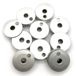 10 Aluminum Bobbins #02-130A-740L for SunStar Industrial Sewing Machine