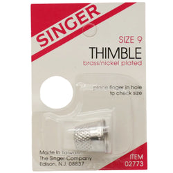 Singer Closed Top Metal Thimble Size 9 - Hand Sewing Quilting