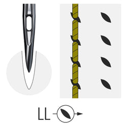 10 Organ 135X16 DPX16N - LL-Point Titanium Industrial Sewing Machine Needles