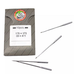 10 Organ 175X1FS Flat Shank Needles for Chandler Button Sewing Machine