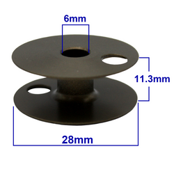 3 Pk Aluminum Bobbin #402-35203 for Juki LH-3500 Series, LH-3188 Sewing Machine