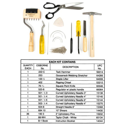 C.S. Osborne Intermediate Upholstery Kit #B-11 with Instruction