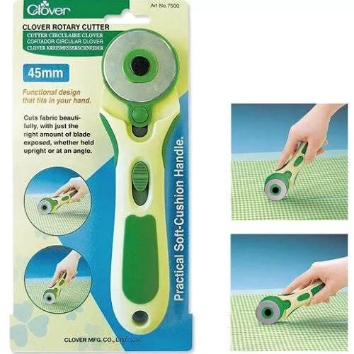Clover 7500 45MM Rotary Wheel Fabric Cutter - Cutex Sewing Supplies