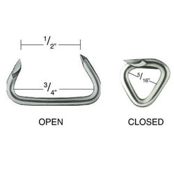 100 Pcs C.S. Osborne #1442 'D' Style 3/4" Sharp Point Hog Rings