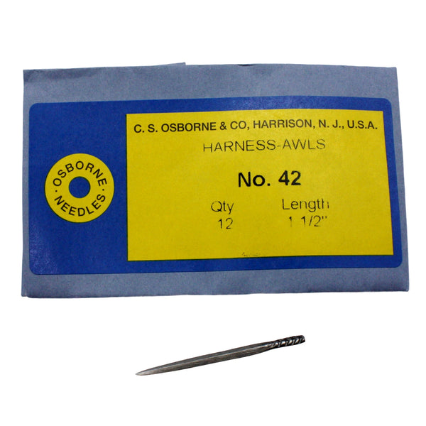 12 Pk. CS Osborne No. 42 Harness Awls, 1-1/2
