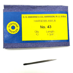 12 Pk. CS Osborne No. 43 Harness Awls, 1-3/4" Long