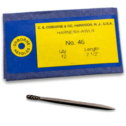 12 Pk. CS Osborne No. 46 Harness Awls, 2-1/2" Long