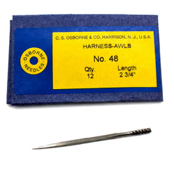 12 Pk. CS Osborne No. 48 Harness Awls, 2-3/4" Long