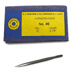 12 Pk. CS Osborne No. 49 Harness Awls, 2-7/8" Long