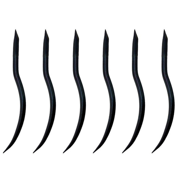 Set of 6 C.S. Osborne Curved Diamond Point Awl #63-0, 2-1/2