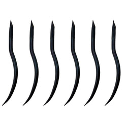 Set of 6 C.S. Osborne Curved Diamond Point Awl #63-2, 3" Long