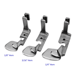 3 Sizes Edge Hemmer Foot for High Shank Home & Industrial Sewing Machines