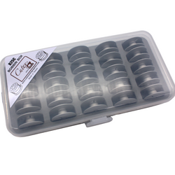 Pack of 25 Durkopp Adler 267, 367, 467 Aluminum Bobbins With Storage Case