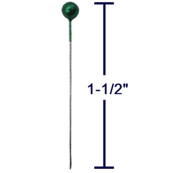 100 Pcs Assorted Color 1-1/2" Standard Ball Head Pins - Extra Fine Shaft