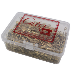 Cutex 300 Pcs Closed Brass Safety Pins for Sewing, Quilting & Craft