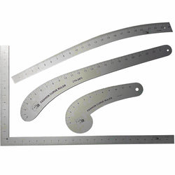 Cutex Fashion Designers Ruler Kit - French Curves, L-Square, Curve Stick
