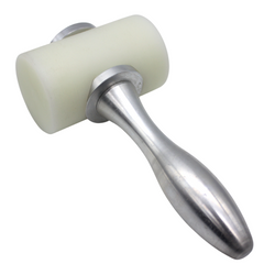 Cutex T-Head Leather Carving Hammer with Aluminum Handle - Nylon Leathercraft Mallet