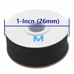 12 Style M 69 Nylon Paper-Sided Prewound Bobbins Black/White Tex 70