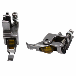 Left Zipper Foot with Rubber Roller for High Shank Industrial Sewing Machine