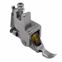 Left Zipper Foot with Rubber Roller for High Shank Industrial Sewing Machine