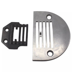 5-Row Needle Plate & Feed Dog Set for Industrial Single Needle Sewing Machines