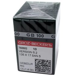 100 Groz-Beckert 135X17 SAN5 VERSION 5.2 Industrial Sewing Machine Needle