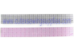 18" X 2" Transparent Flexible Plastic Designer Graphic Ruler