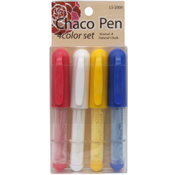 Chaco Pen 4 Color Set - Fabric Marking Pen Style Chalk Wheel