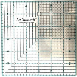 Le Summit 6 Inch X 6 Inch Quilting Ruler, Clear Acrylic Ruler 6"X6"