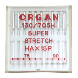 Pack of 10 Organ HAX1SP Super Stretch Needles for Home Sewing Machine