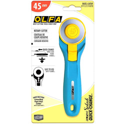 OLFA Splash 45mm Rotary Fabric Cutter, Aqua #RTY-2/C (1110720)