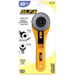 OLFA 60mm Straight Handle Rotary Fabric Cutter #RTY-3/G (9653)