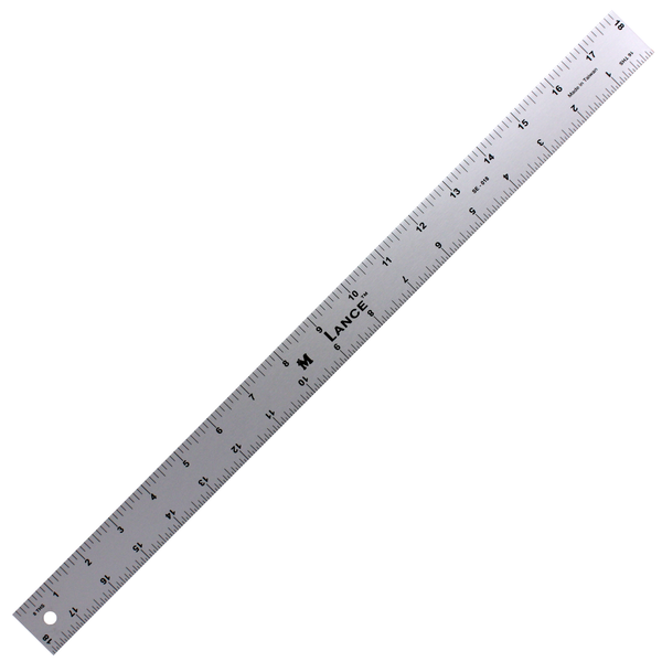 STRAIGHT EDGE ALUMINUM RULER 18 INCHES 18' X 1-3/4' - Cutex Sewing Supplies