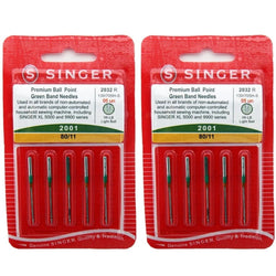 Pack of 10 Singer 2001 Premium Ball Point Home Sewing Machine Needles