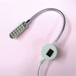 12 Bulb LED Sewing Machine Working Light Lamp With Magnetic Base & AC Plug