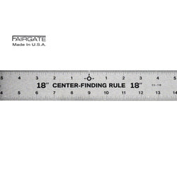 Fairgate 18" Center Finding Ruler, 1-3/4" Wide, 23-118 Made In USA