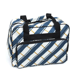 Janome Blue Plaid Portable Sewing Machine Tote Bag Carrying Case