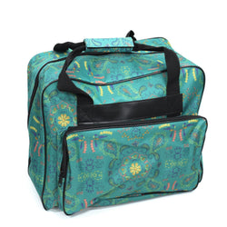 Janome Green Paisley Pattern Portable Sewing Machine Tote Bag Carrying Case