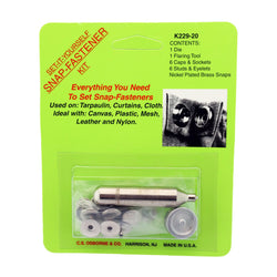 C.S. Osborne Snap-Fastener Kit With 1/2" Snaps #K229-20 Made In USA