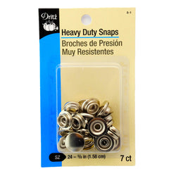 Dritz Heavy Duty Snaps Nickel - Size 24, 5-8 Inch, 7 Sets-Package 5-1