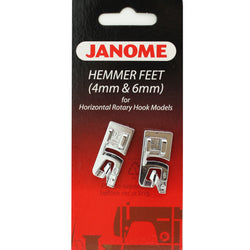 Janome Hemmer Feet (4mm & 6mm)  #200326001 For Horizontal Rotary Hook Models