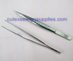 Stainless Steel 6' Straight Tweezers (Set of 2)