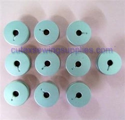 10 QUILTING MACHINE LARGE ALUMINUM BOBBINS WITH CENTER NOTCH FOR WINDING