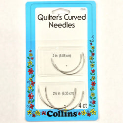 Collins Quilter's Curved Needles, 2 Inch & 2-1-2 Inch - 4 Needles #C326