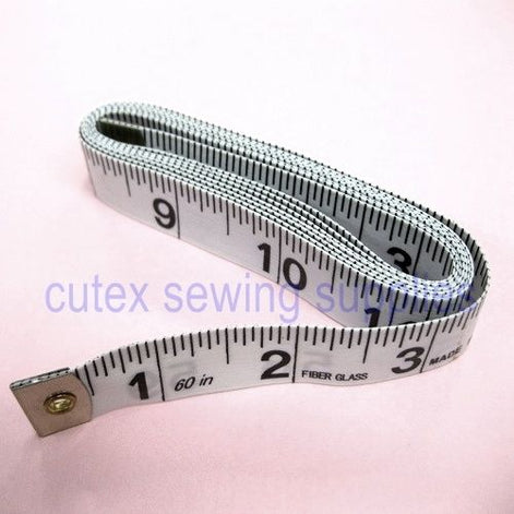 60 inch Fiberglass Tape Measure - Inch Increments on Both Sides - Cutex  Sewing Supplies