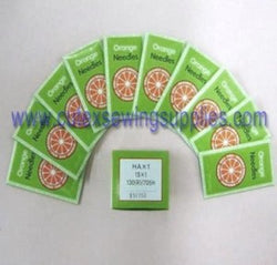 100 ORANGE Flat Shank Home Machine Needles 15X1 130R