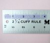 CUFF WIDTH RULER 12" X 2-1/4" ALUMINUM CUFF-WIDE RULER